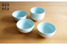 【白山陶器】汁碗 5ピースセット 青白釉 食器 茶碗 【波佐見焼】 [TA69]