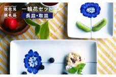 【波佐見焼】一輪花 長皿と取皿 4枚セット 食器 皿 小皿【和山】 [WB48]
