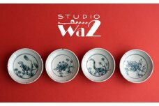 【波佐見焼】DINOSAUR 豆皿 小皿 4個セット 食器 皿 【studio wani】 [MB21]