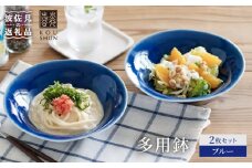 【波佐見焼】多用鉢 2枚セット （ブルー）カレー皿 パスタ皿 食器【光春窯】 [XD16]