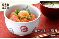 【波佐見焼】 天だるま 一膳丼 どんぶり 5個セット  食器 皿 【陶豊】[OE07]