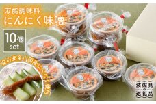 【安心安全国産にんにく使用！脅威のリピート率】万能調味料 にんにく味噌10個セット【野下上絵】 [LE04]