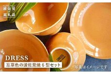 【波佐見焼】忘草（わすれぐさ）色の波佐見焼 6型セット 小皿 小付 茶碗 取皿 小鉢 大皿 食器 皿 【DRESS】 [SD28]