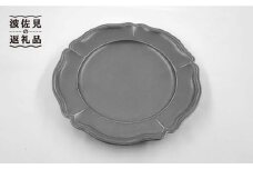 【波佐見焼】フレーム サークル プレート オフブラック M 3枚セット 食器 皿 【堀江陶器】 [JD155]