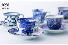 【波佐見焼】古伊万里青磁写絵珈琲碗皿5客揃 食器 カップ 【不二商店】 [UC08]