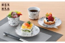 【波佐見焼】Sweet麻シリ−ズ マルチカップ ・ソーサー（黒） 4点セット スープカップ スープマグ 食器 食器 皿 【まるしん】 [WD35]