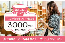 【波佐見 陶器市】2025年 波佐見陶器まつりで使えるクーポン 3,000円分【長崎県波佐見町】 [FB62] 陶器まつり 陶器市 クーポン