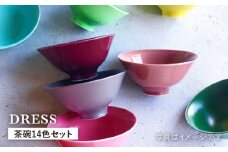【波佐見焼】料理を引き立たせる 茶碗 14色セット 食器 皿 【DRESS】 [SD36]