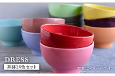 【波佐見焼】料理を引き立たせる 丼鉢 どんぶり 14色セット  食器 皿 【DRESS】 [SD38]