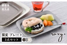 【波佐見焼】窯変 プレート 3色セット（ブラウン/ホワイト/もえぎ） 食器 皿 【ROXY・HASAMI】 [SB159]
