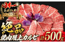 焼肉 上 カルビ 500g 長崎和牛 A4～A5ランク 【野中精肉店】 [VF09]  肉 牛肉 カルビ 焼き肉 キャンプ BBQ バーベキュー