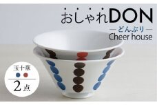 【波佐見焼】玉十草 おしゃれDON どんぶり 2色セット  丼 器 食器 皿【Cheer house】 [AC222]