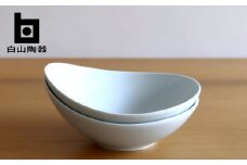 【白山陶器】【グッドデザイン賞受賞】CARVEボール（L） 白磁 2枚セット [TA128]