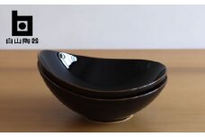 【白山陶器】【グッドデザイン賞受賞】CARVEボール（L） 天目 2枚セット [TA129]