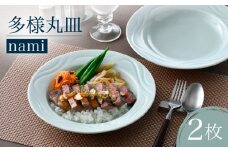 【波佐見焼】多様丸皿 2枚セット（nami）食器 プレート【正右衛門窯】 [BG14]