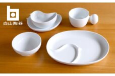【白山陶器】【PiPi】お子様用食器 ホワイト 5点セット【波佐見焼】 [TA196]