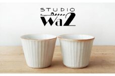 【波佐見焼】SHINOGI カップ 小 2点セット 生成【studio wani】 [MB68]