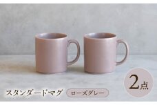 【波佐見焼】 スタンダードマグ ローズグレー 2点セット 【西海陶器】 [OA404]