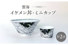【波佐見焼】雲海 イケメン丼・ミニカップ 2点セット 食器【大新窯】 [DC155]
