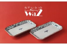 【波佐見焼】DINOSAUR　八角長角皿　2点セット【studio wani】 [MB95]