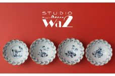 【波佐見焼】DINOSAUR　輪花小鉢　4点セット【studio wani】 [MB97]