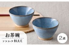 【波佐見焼】テラコッタ・BLUE 茶碗 2点セット【利左エ門窯】 [QB70]