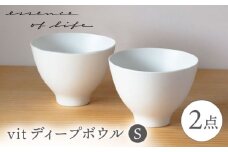 【波佐見焼】【essence】vit ディープボウル 〈S〉 2点セット【西海陶器】 [OA455]