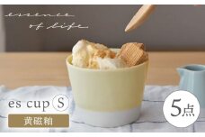 【波佐見焼】【essence】es cup 〈S〉 黄磁釉 5点セット【西海陶器】 [OA458]