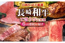 【全6回定期便】60年以上愛される老舗「野中精肉店」よりお届け！目利きの店主厳選 長崎和牛ご褒美定期便【野中精肉店】 [VF98]