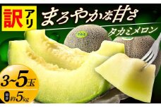 【訳あり】【先行予約】【2025年6月中旬-7月初旬順次発送】 タカミメロン 約5kg（3〜5玉）小値賀町/ながさき西海農協小値賀地区園芸部会 [DAT003]タカミメロン メロン めろん 先行予約 夏 メロン 1万5千円以下 15000円 以下