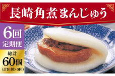 【全6回定期便】 長崎 角煮まんじゅう 10個 （袋）＜岩崎本舗＞ [DBG032] 角煮まん 角煮 豚角煮 簡単 惣菜 冷凍 おやつ 中華