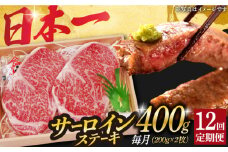 【12回定期便】 長崎和牛 A5 ランク サーロインステーキ 2枚 計400g《小値賀町》【株式会社 OGAWA】 [DBJ008] 肉 和牛 黒毛和牛 サーロイン ステーキ A5ランク 贅沢  12回定期便 12回 定期便 サーロイン 2枚