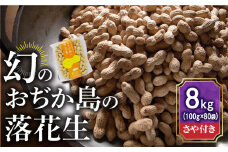 【幻の落花生】おぢか島の落花生（さや付き）100g × 80袋 《小値賀町担い手公社》 [DAA035] 落花生 ピーナッツ おつまみ 常温