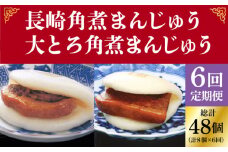 【全6回定期便】＜月替り！＞角煮まんじゅう 2種 お楽しみセット （角煮まんじゅう8個・大とろ角煮まんじゅう8個）≪小値賀町≫ 【株式会社岩崎食品】 [DBG068]