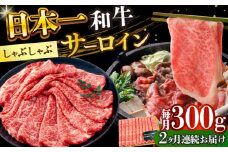 【全2回定期便】【厳選部位】【A4～A5】長崎和牛サーロインしゃぶしゃぶすき焼き用　300g【株式会社 MEAT PLUS】 [DBS093]長崎和牛 和牛 国産 牛肉  長崎和牛 サーロイン しゃぶしゃぶ すき焼き 300g2回定期便 定期便 2回 20000円 2万円 以上