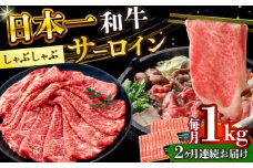 【全2回定期便】【厳選部位】【A4～A5】長崎和牛サーロインしゃぶしゃぶすき焼き用　1kg（500g×2p）【株式会社 MEAT PLUS】 [DBS105]長崎和牛 和牛 国産 牛肉  サーロイン しゃぶしゃぶ すき焼き 1kg 500g 2パック2回定期便 定期便 2回