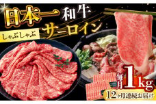 【全12回定期便】【厳選部位】【A4～A5】長崎和牛サーロインしゃぶしゃぶすき焼き用　1kg（500g×2p）【株式会社 MEAT PLUS】 [DBS108]長崎和牛 和牛 国産 牛肉  サーロイン しゃぶしゃぶ すき焼き 1kg 500g 2パック12回定期便 定期便 12回