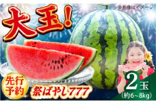 【先行予約】【小値賀町産】 大玉スイカ 2玉（約6〜8kg）スイカ 長崎県産 フルーツ 果物 すいか スイカ 先行予約 スイカ くだもの [DAB082]