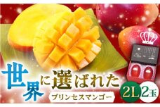 【先行予約】【心地よい至福の果肉感！】完熟プレミアム プリンセス マンゴー 2L×2玉 完熟マンゴー 高品質マンゴー まんごー 【堀内フルーツファーム】 [QAT007] プリンセスマンゴー 完熟マンゴー 高品質マンゴー まんごー 果物 フルーツ / 長崎県 佐々町