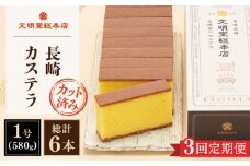 【全3回定期便】「こだわりの逸品」長崎カステラ［2号] 計6本（1号10切入×2本入/回）【文明堂総本店】 [QAU023] お菓子 スイーツ 洋菓子 贈答 5万円 50000円