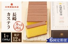 【全6回定期便】「こだわりの逸品」長崎カステラ［2号] 計12本（1号10切入×2本入/回）【文明堂総本店】 [QAU024] お菓子 スイーツ 洋菓子 贈答 9万9千円 99000円
