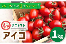 【先行予約】【甘くてジューシー】ミニトマト アイコ 1.0kg【C&T farm】 [QBG001] トマト とまと トマト フルーツトマト 野菜 人気 贈答 ギフト プレゼント