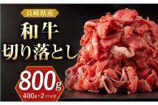 長崎県産 和牛 切り落とし 800g（400g×2パック）【合同会社肉のマルシン】 [QBN001] 切り落とし 牛肉 切り落とし 小分け 国産 牛肉 きりおとし