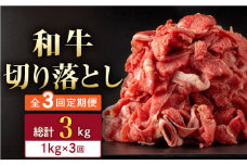 【全3回定期便】長崎県産 和牛 切り落とし 1kg(500g×2パック)  【合同会社肉のマルシン】 [QBN037]