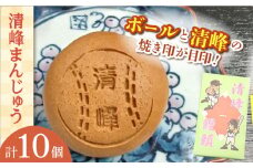 【当店自慢】こだわりの清峰まんじゅう 10個入り【栗まんじゅう本舗　小田製菓】 [QAR016]