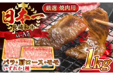 【A4～A5】長崎和牛焼肉用　1kg（500g×2p）【株式会社 MEAT PLUS】 [QBS002] 冷凍 国産牛 牛肉 ブランド牛 焼き肉 牛肉 肉 お取り寄せ 焼肉 BBQ バーベキュー