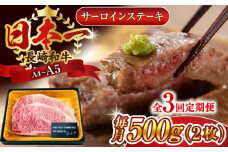 【全3回定期便】【A4～A5】長崎和牛サーロインステーキセット　500g（250g×2枚）【株式会社 MEAT PLUS】 [QBS072] 牛肉 和牛 焼き肉 バーベキュー バーベキュー サーロイン さーろいん 和牛 サーロインステーキ / 長崎県 佐々町