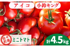 【先行予約】ミニトマト アイコ＆小鈴キング 総計4.5kg【C&T farm】 [QBG004] トマト とまと トマト フルーツトマト 野菜 人気 贈答 ギフト プレゼント