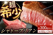 【極上の赤身肉】シャトーブリアン ステーキ 長崎和牛 計300g以上 (約150g×2枚)【肉のマルシン】 [QBN058]