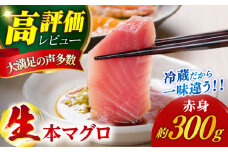 【ながさき水産業大賞受賞の新鮮なマグロを冷蔵でお届け！！】 五島列島産 養殖 生本かみマグロ 赤身 300g マグロ まぐろ 鮪 刺身 ブロック  【カミティバリュー】 [RBP001]